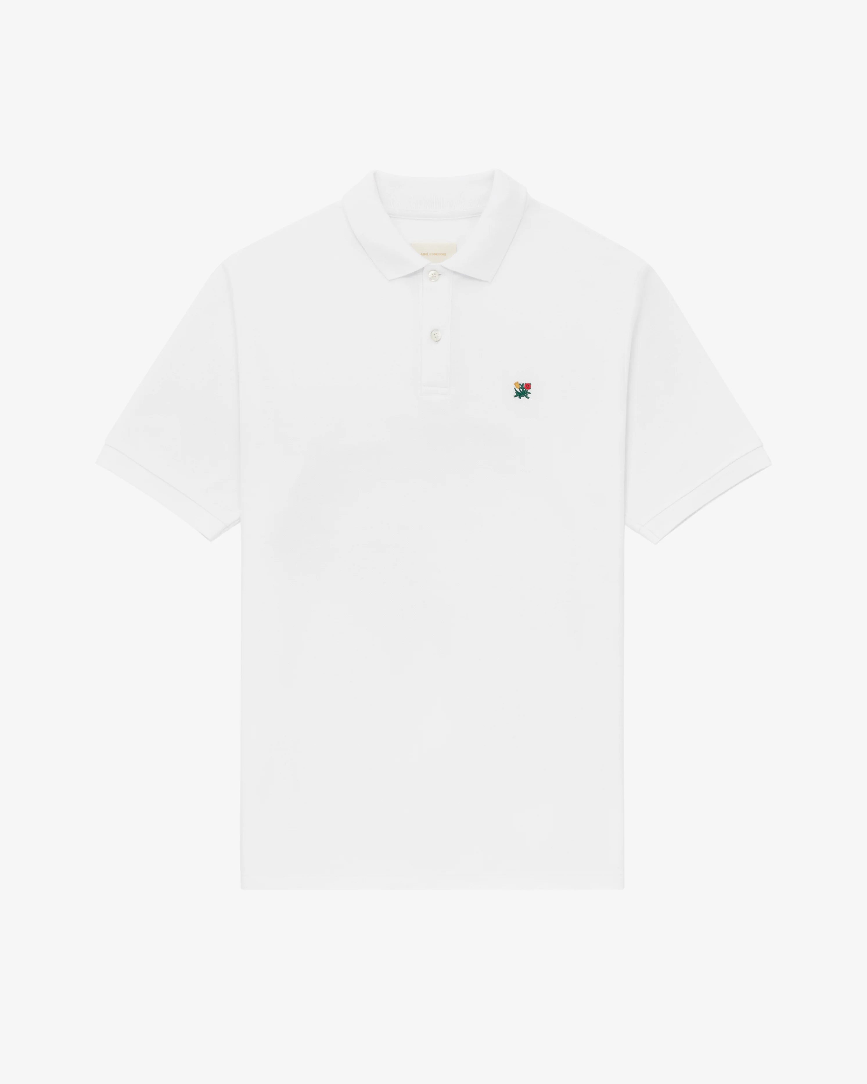 Aime Leon Dore Crest Pique Polo White