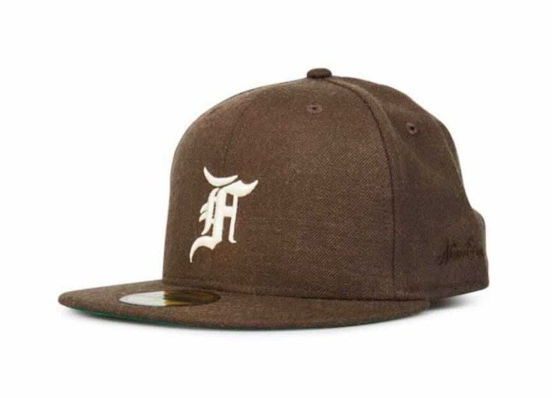 Fear of God Essentials New Era Fitted Cap Brown/White (Preowned Size 7 1/4) - Pre-Owned