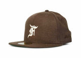Fear of God Essentials New Era Fitted Cap Brown/White (Preowned Size 7 1/4) - Pre-Owned