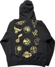 Ovo x NBA OG Owl Allover Logos Hoodie Black (Preowned) - Pre-Owned