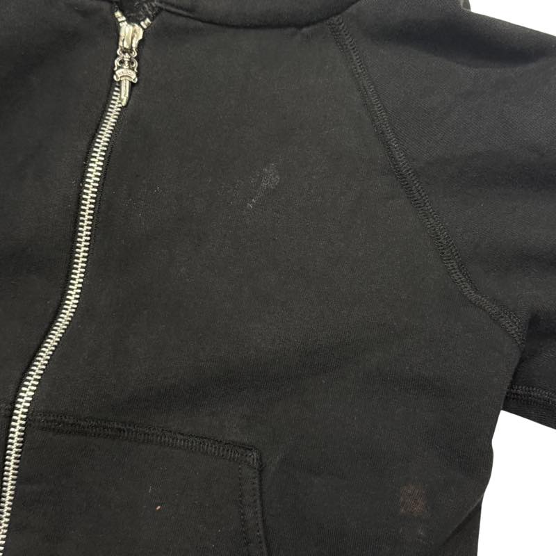 Chrome Hearts Cross Patch Zip-Up Hoodie Black - Pre-Owned Size S