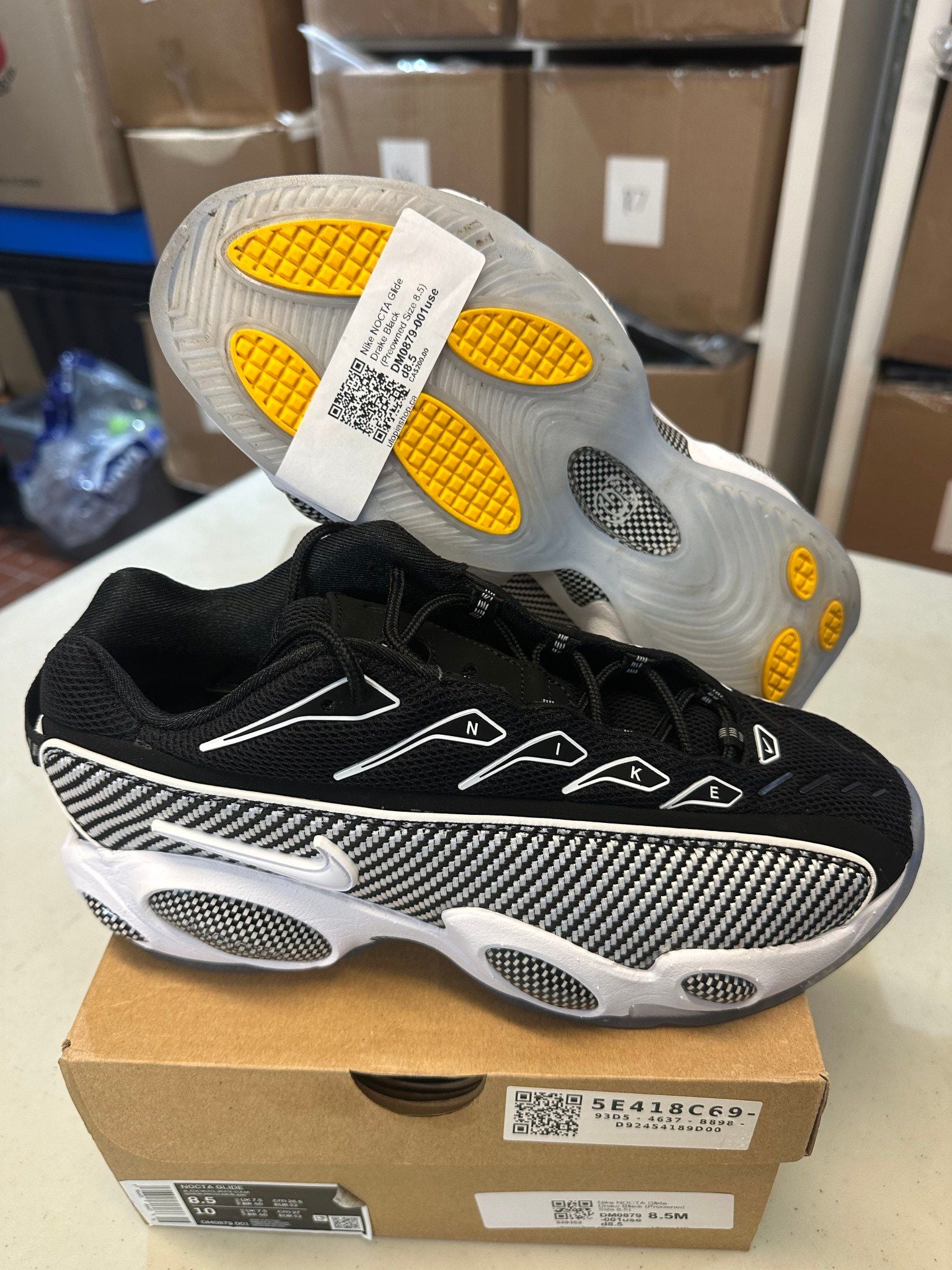 Nike NOCTA Glide Drake Black (Preowned Size 8.5) - Pre-Owned