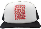 Chrome Hearts Hollywood Eye Chart Trucker Hat Black - Lightly Used