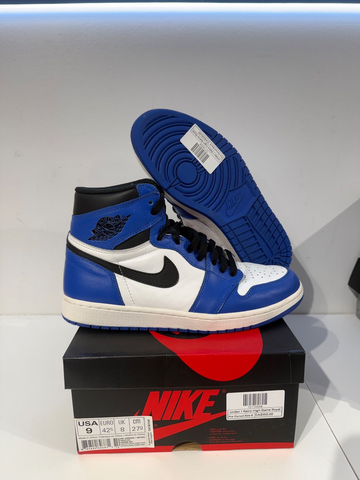 Jordan 1 Retro High Game Royal - Pre-Owned Size 9