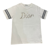 Dior Relaxed Fit Ribbon Logo T-Shirt White - Pre-Owned Size L