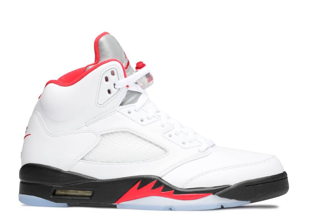 Jordan 5 Retro Fire Red Silver Tongue (2020) - New (No original box)