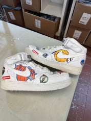 Nike Air Force 1 Mid Supreme NBA White - Pre-Owned Size 12 (No original box)