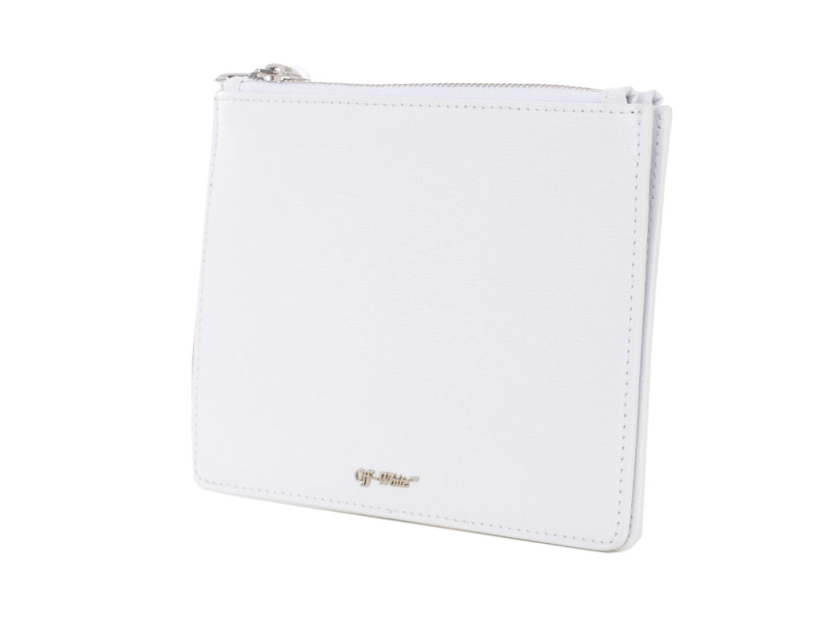 Off-White Diag Double Clutch White w/ Industrial Tape Strap - Pre-Owned