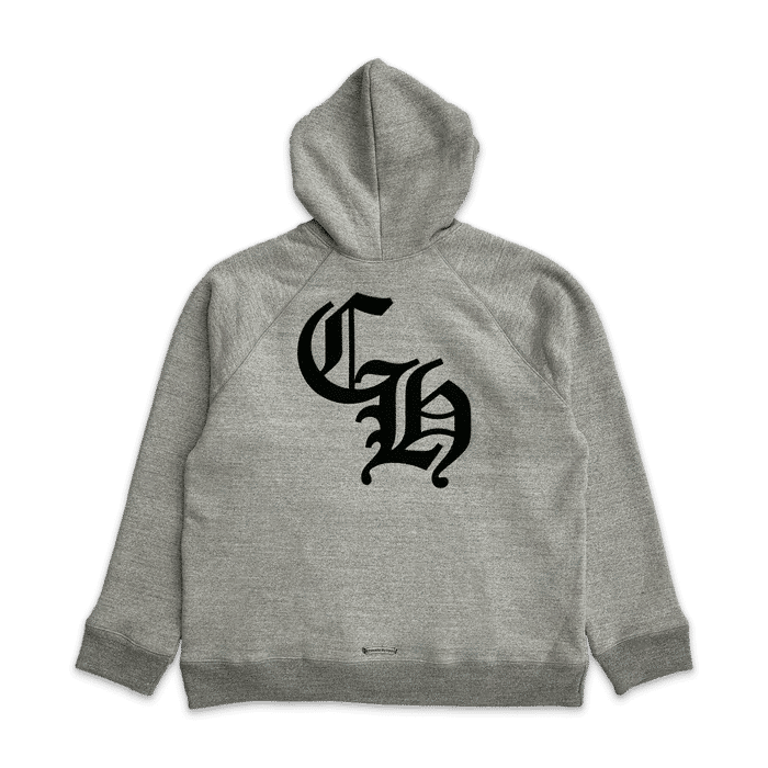 Chrome Hearts Triple Cross Nylon CH Logo Hoodie Grey