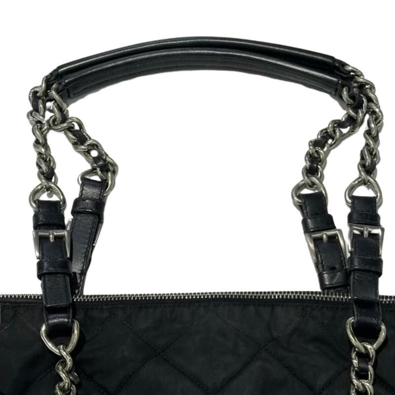 Prada Tessuto Metallo Quilted Black Synthetic Shoulder Bag - Pre-Owned