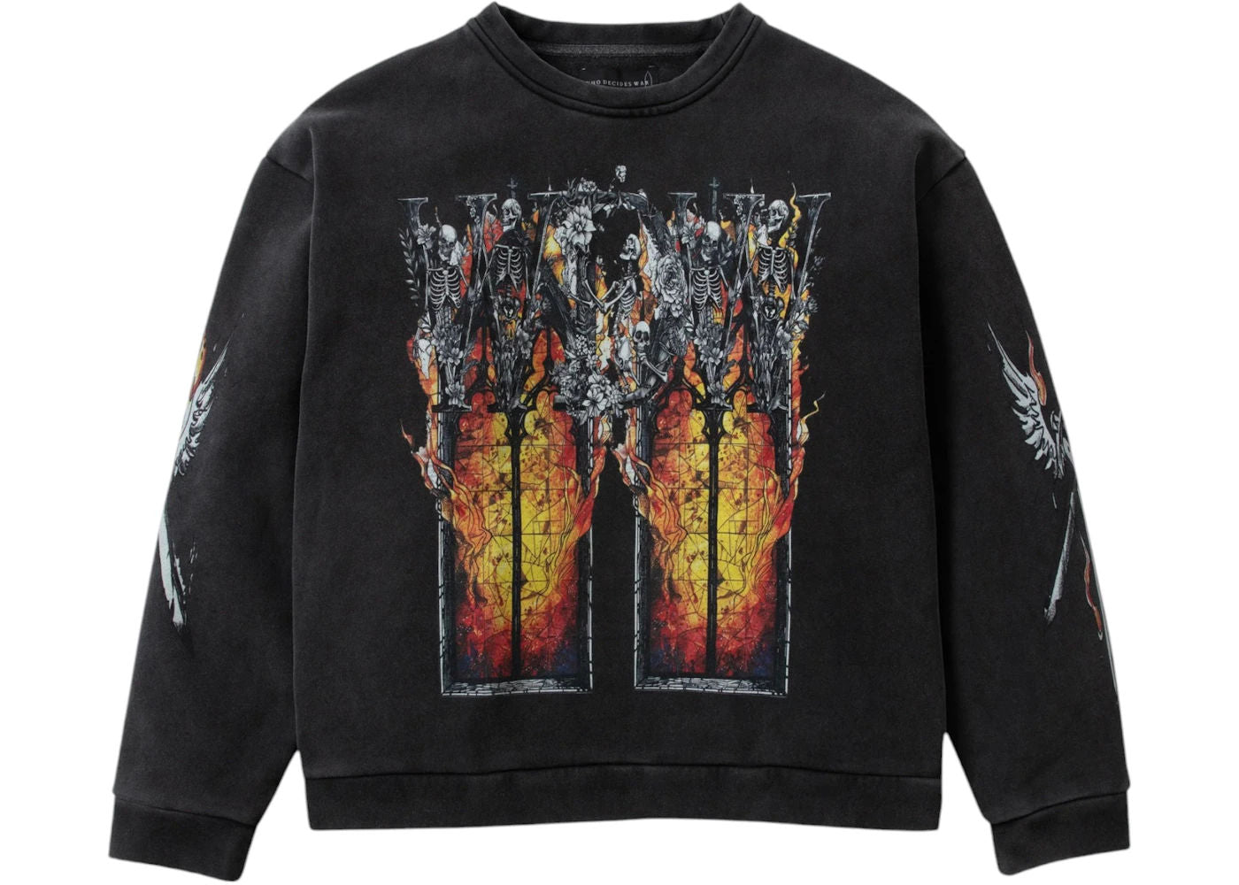 Who Decides War Ember Chapel Crewneck Sweater Black