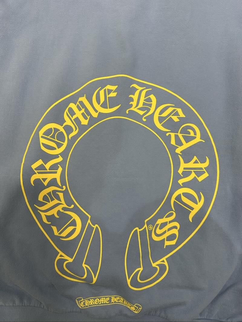Chrome Hearts Miami Exclusive Yellow Triple Sword Horseshoe Pullover Hoodie Baby Blue - Pre-Owned Size M
