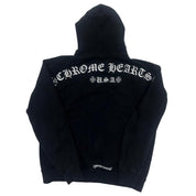 Chrome Hearts T-Bar Shoulder Logo Zip-Up Hoodie Black - Pre-Owned Size M