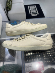 Gucci Ace GG Embossed Cream Sneakers - Lightly Pre-Owned Size 11