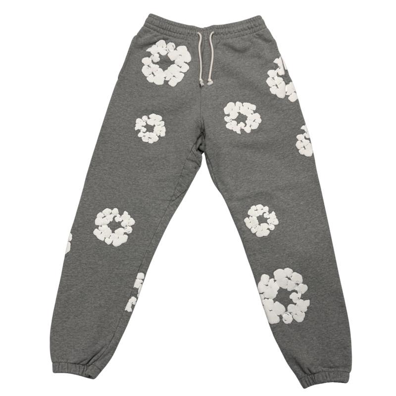 Denim Tears The Cotton Wreath Sweatpants Grey - Lightly Pre-Owned Size S
