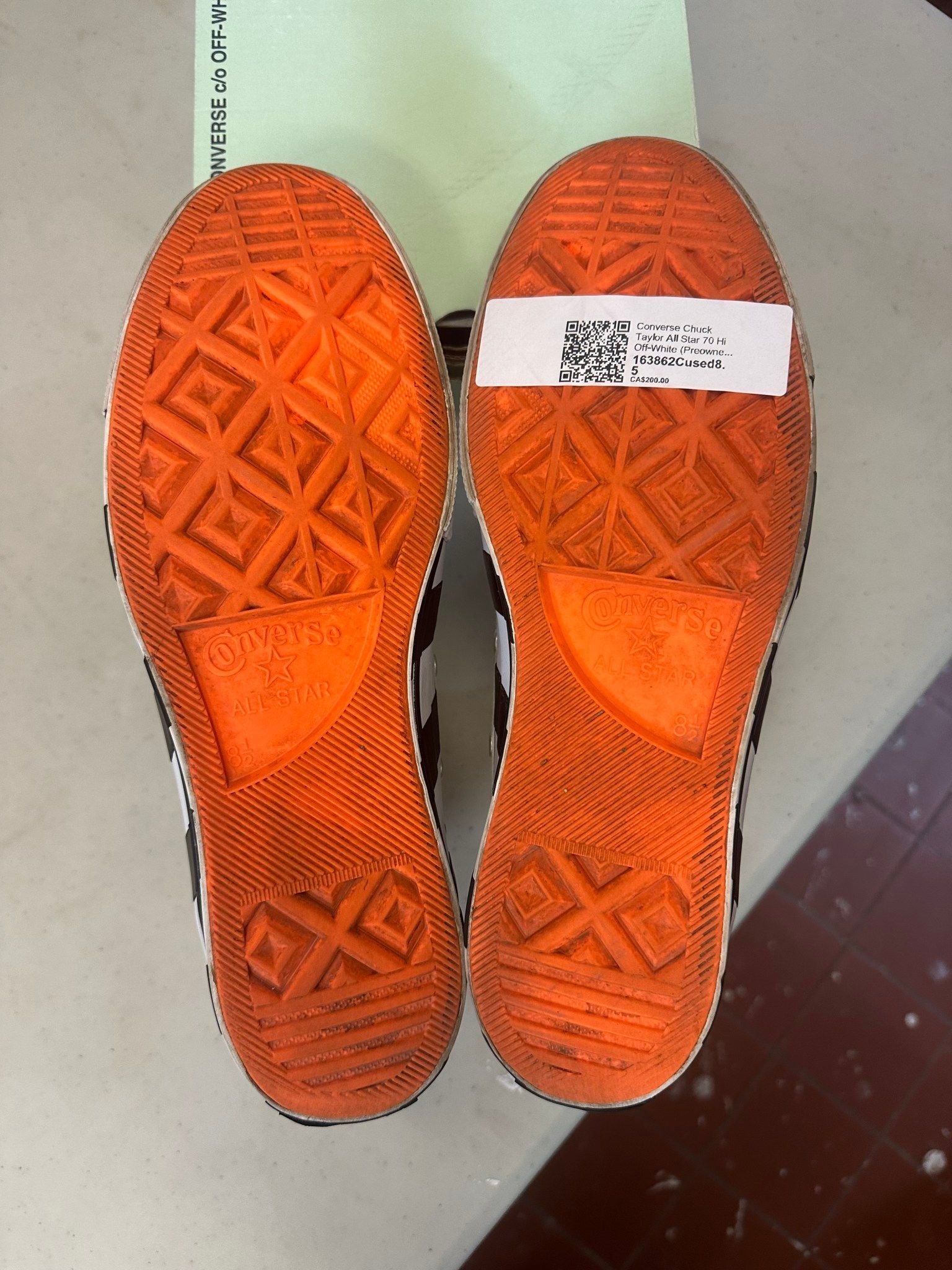 Converse Chuck Taylor All Star 70 Hi Off-White - Pre-Owned Size 8.5