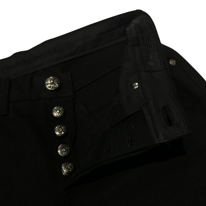 Chrome Hearts Fleur Knee Straight Leg Jeans