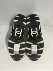 Chanel Logo Sneaker Black White - Pre-Owned Size 11 (No original box)