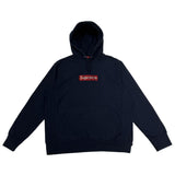 Supreme Swarovski Box Logo Hooded Sweatshirt Navy - Pre-Owned Size M