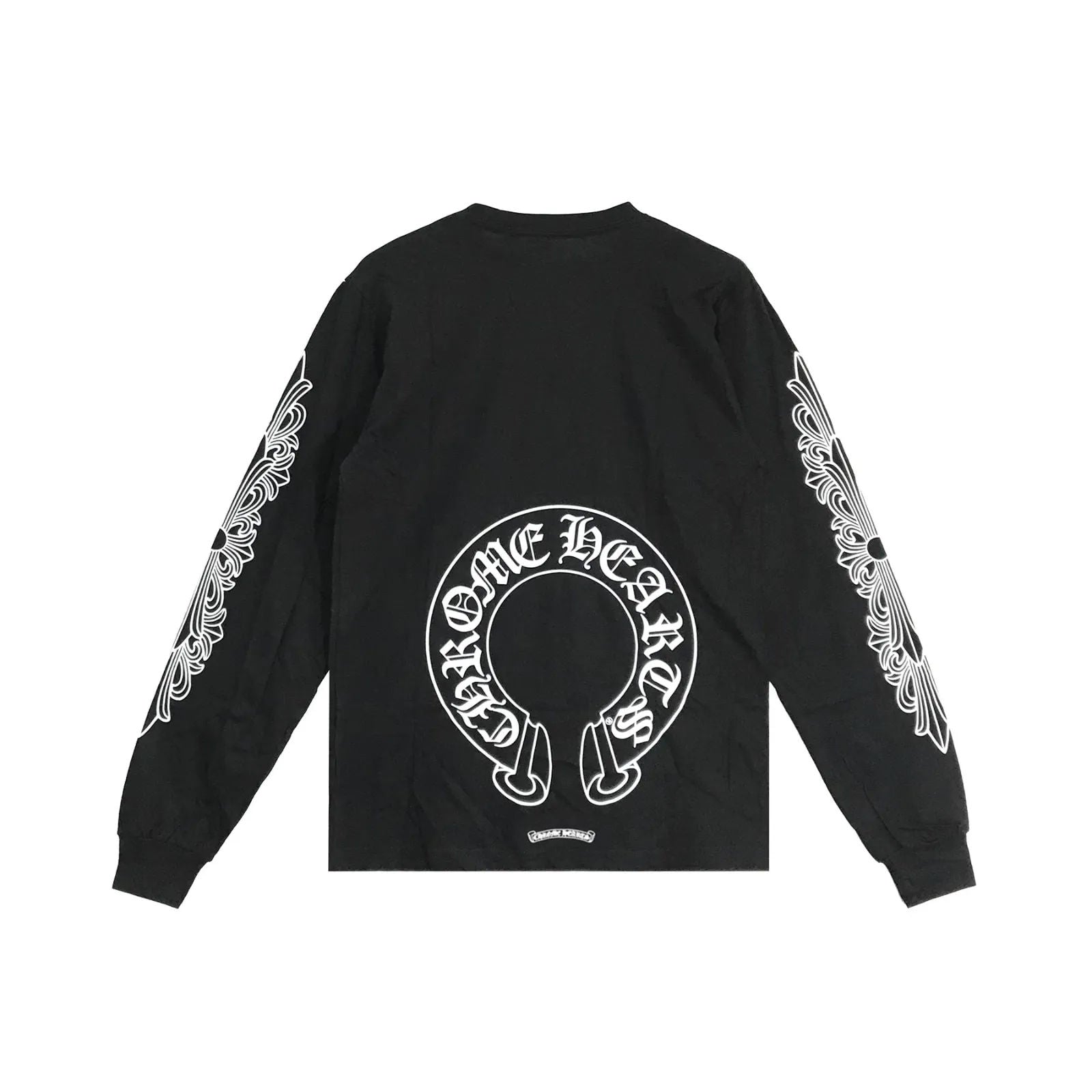 Chrome Hearts Horseshoe Floral L/S T-Shirt Black