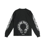 Chrome Hearts Horseshoe Floral L/S T-Shirt Black