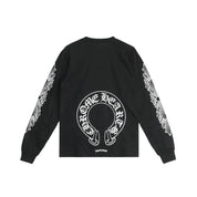 Chrome Hearts Horseshoe Floral L/S T-Shirt Black