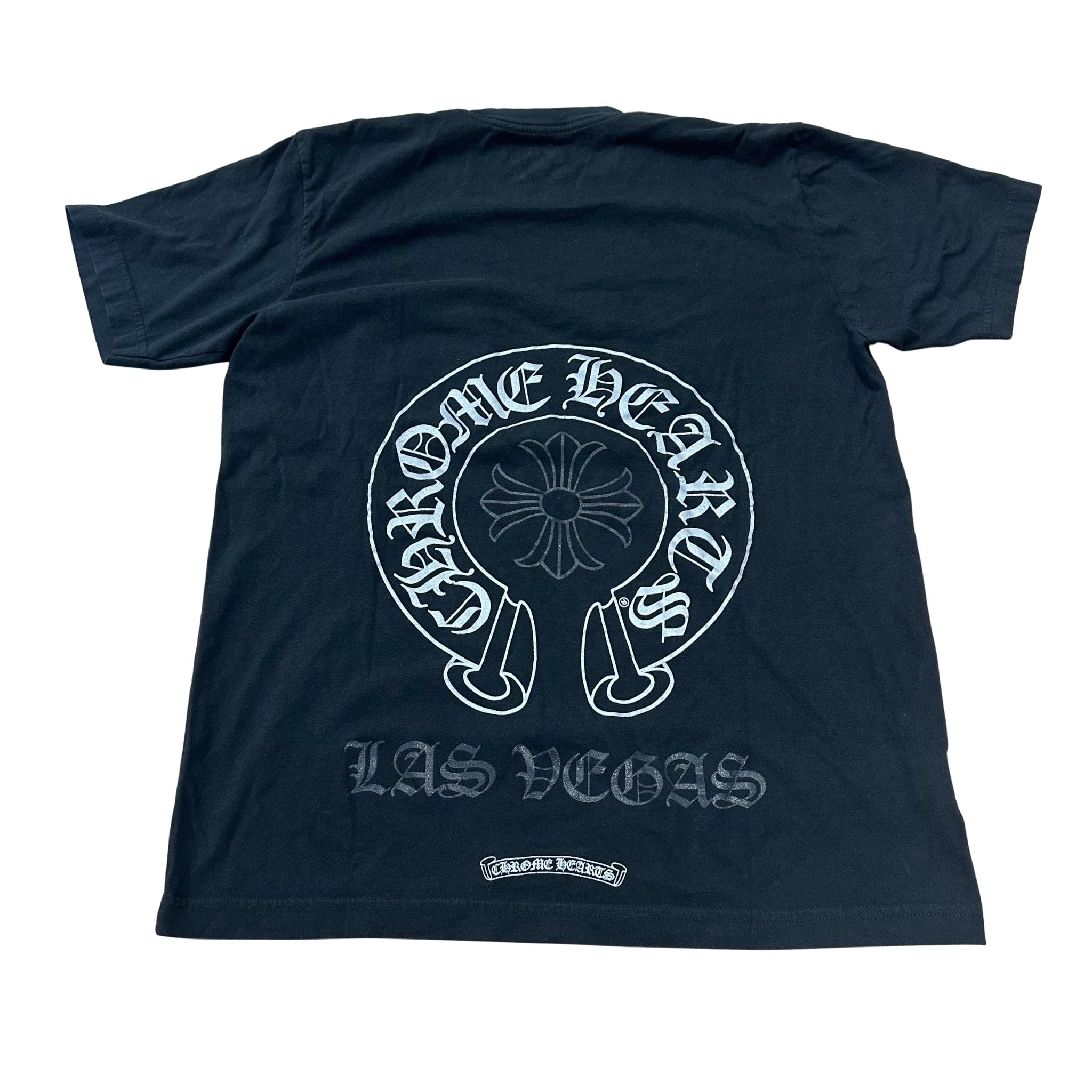 Chrome Hearts Las Vegas Exclusive Blackout Horseshoe Logo T-Shirt Black (Worn Once Size L) - Pre-Owned