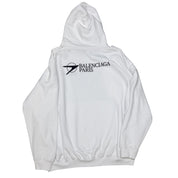 Balenciaga Paris Hoodie White