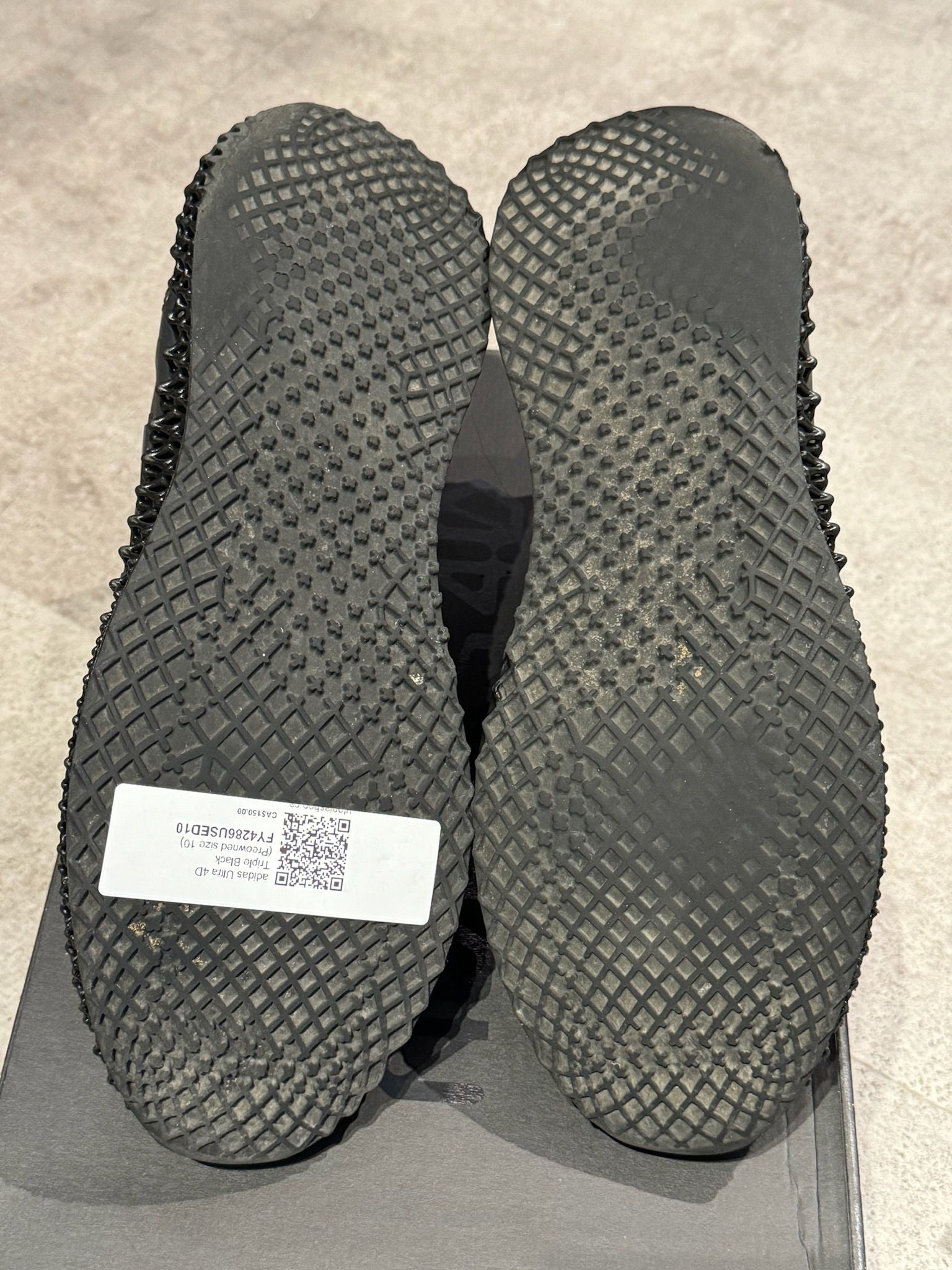 adidas Ultra 4D Triple Black (Preowned size 10) - Pre-Owned