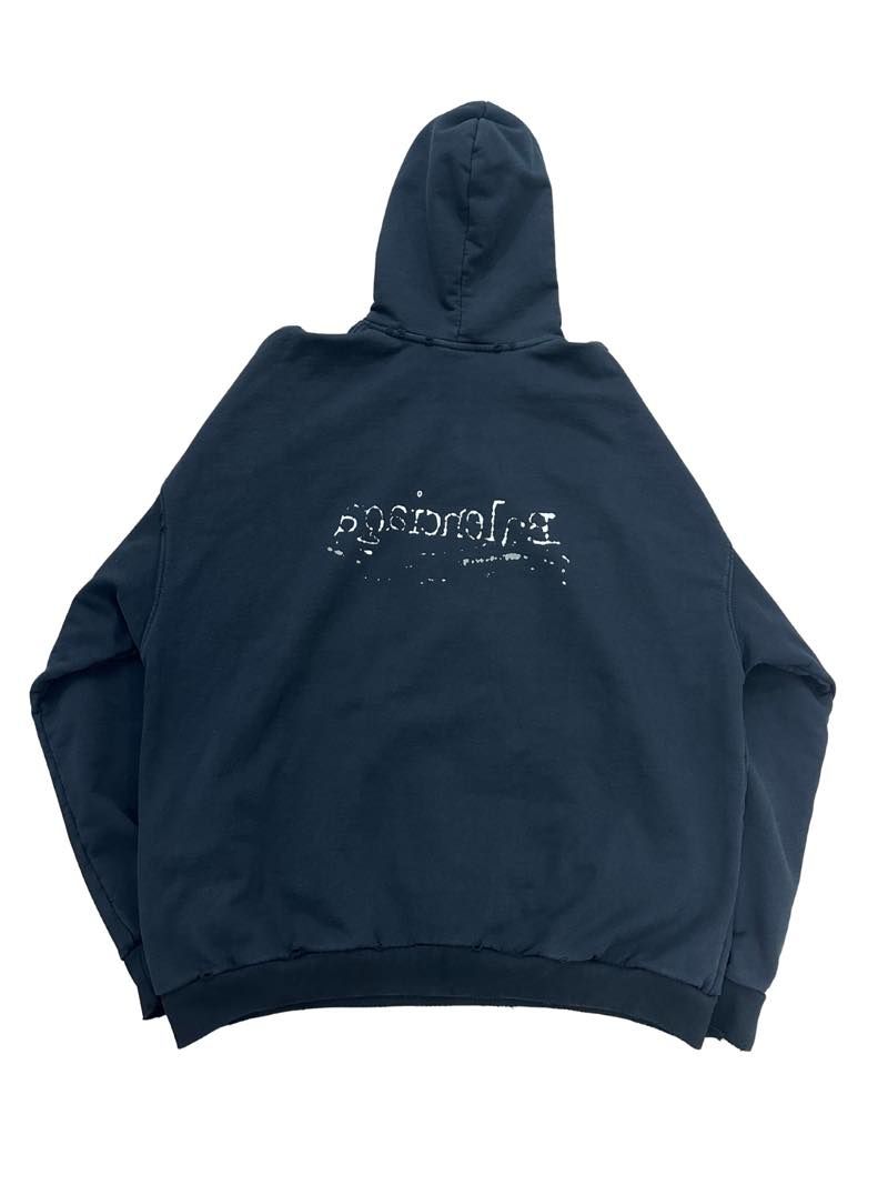 Balenciaga Hand Drawn Political Campaign Oversized Hoodie Black (4/XL) - Pre-Owned Size XL