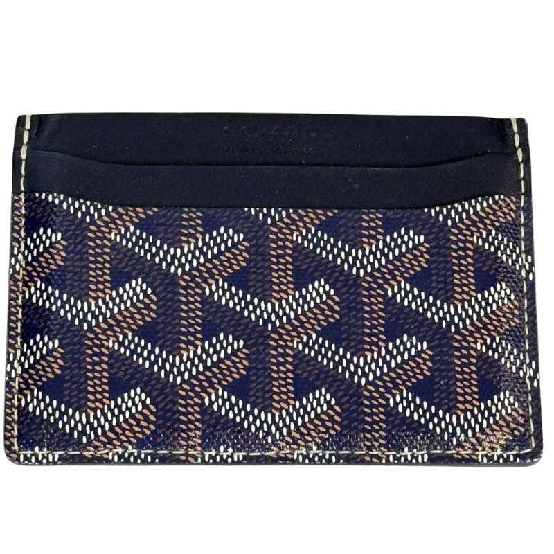 Goyard Saint Sulpice Card Holder Navy Blue - Lightly Pre-Owned OS