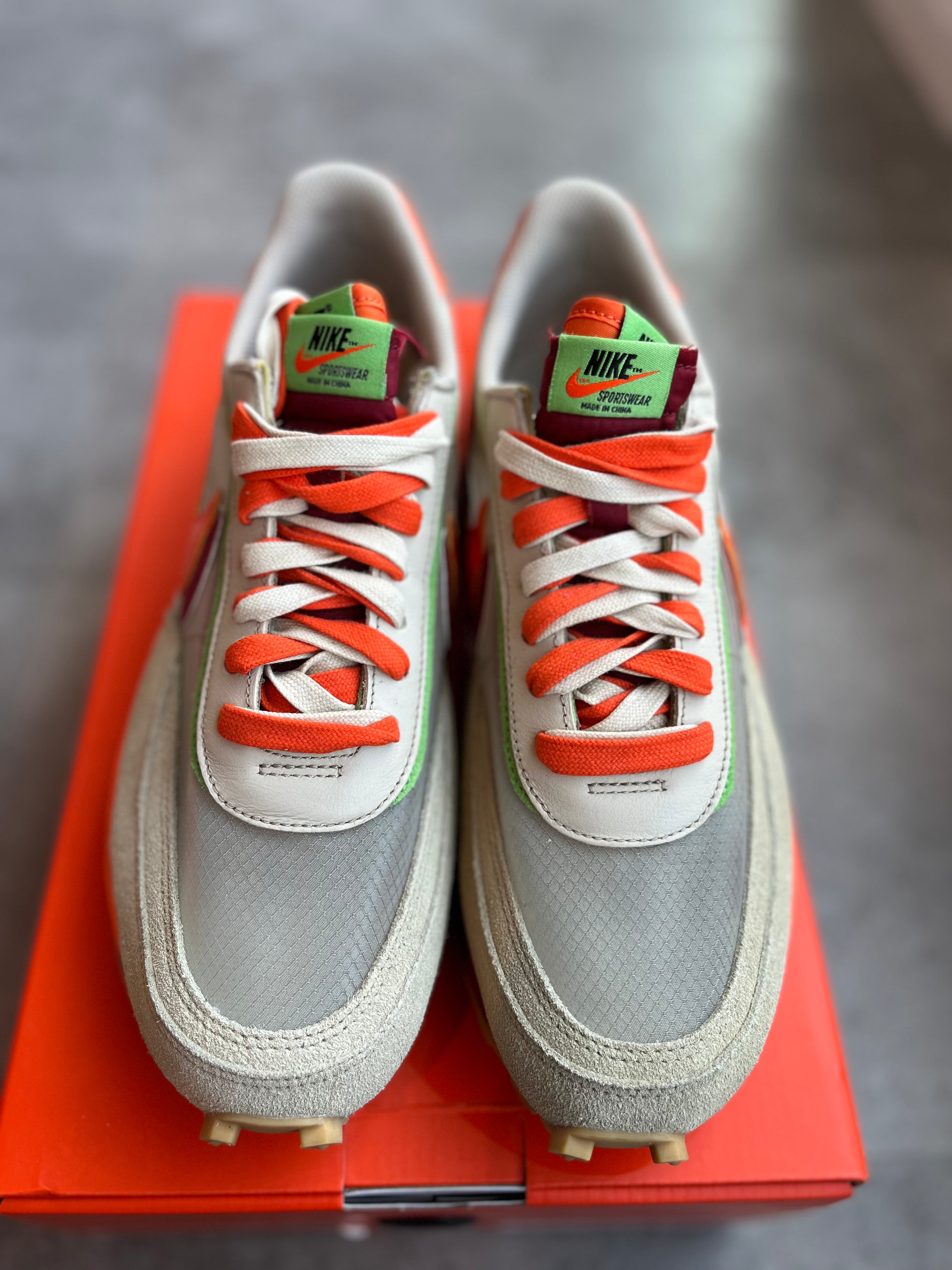 Nike LD Waffle Sacai Clot Kiss Of Death Net Orange Blaze - Pre-Owned Size 10.5