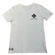 Chrome Hearts Kaleidoscope Logo V-Neck T-Shirt White (Preowned Size M) - Pre-Owned