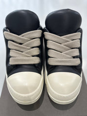 Rick Owens Jumbo Lace Padded Sneaks Low Black Milk - Pre-Owned Size 41 (Replacement box)