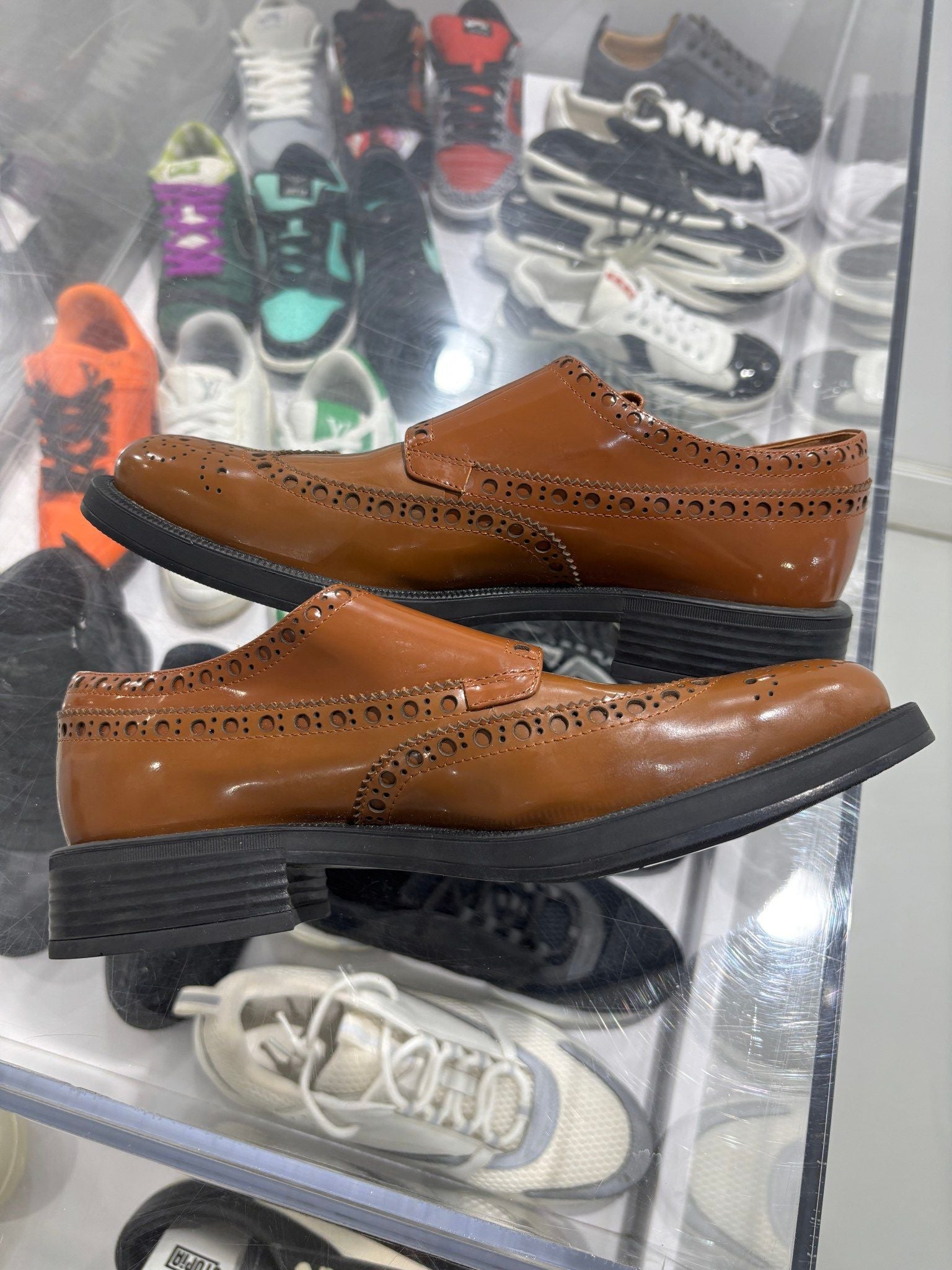 Miu Miu x Church's Leather Brogue Shoes - Pre-Owned size 6 (No Original Box)