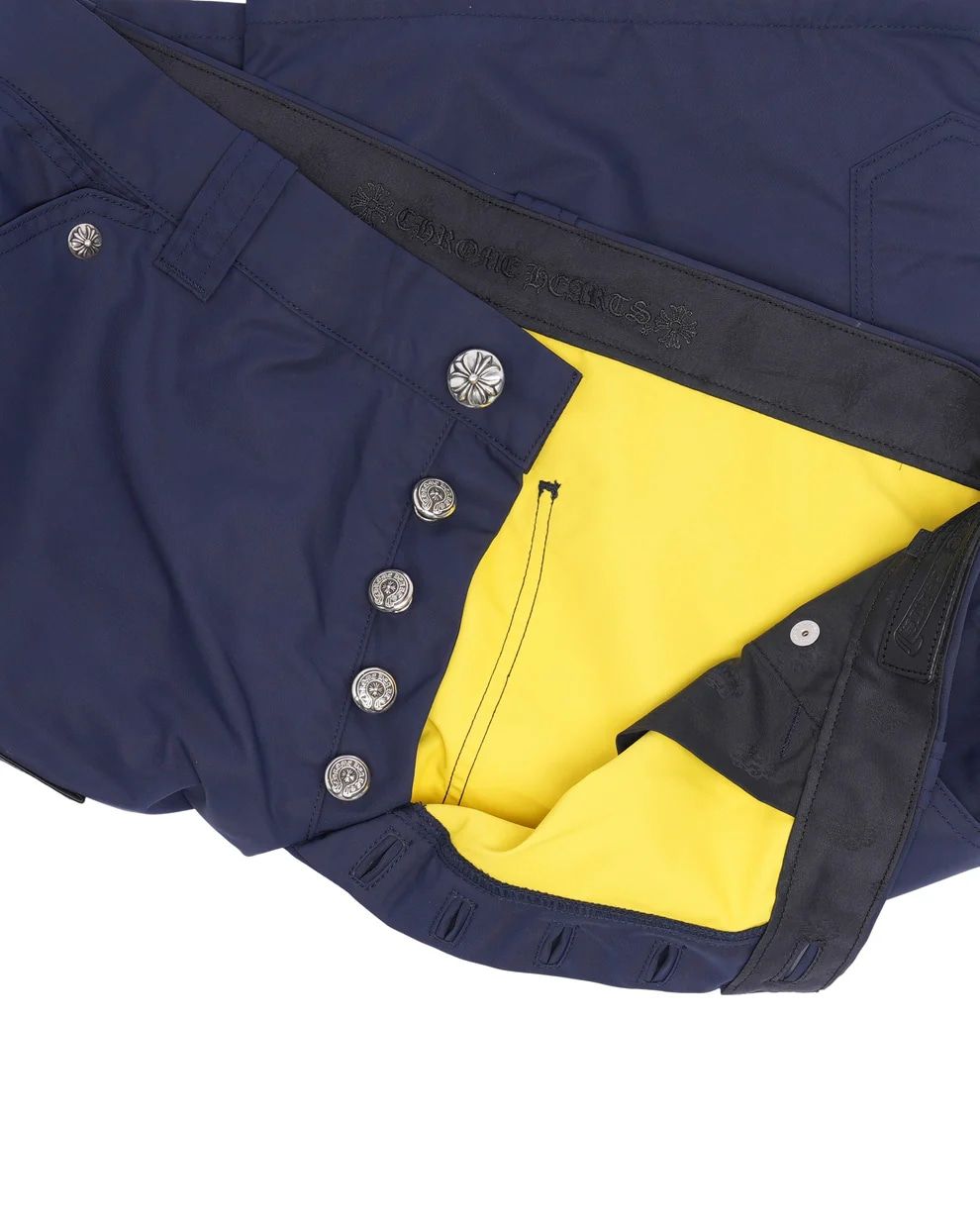 Chrome Hearts Leather Double Knee Carpenter Shorts Navy