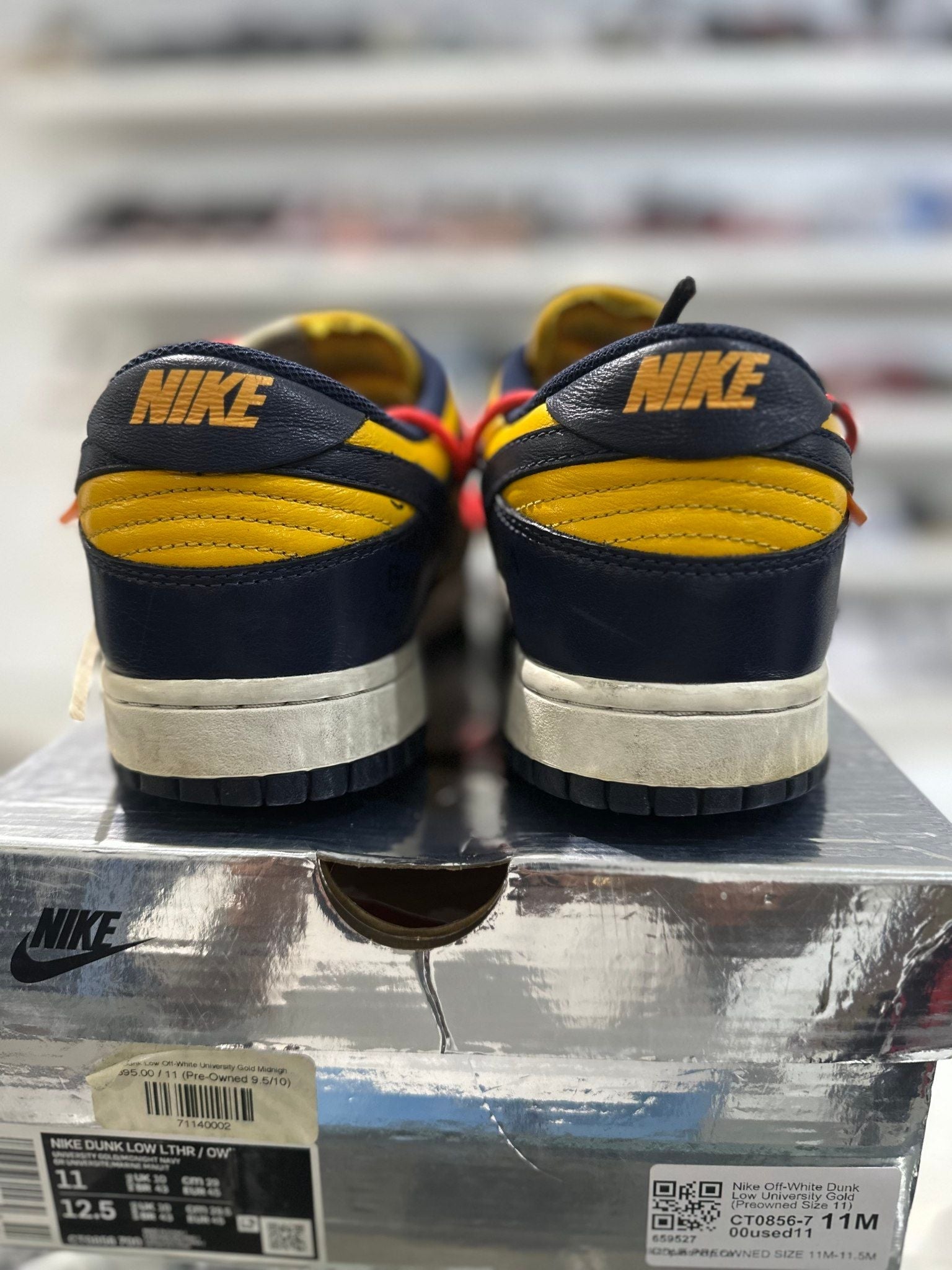 Nike Off-White Dunk Low University Gold - Pre-Owned Size 11