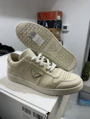 Prada Downtown Sneakers Patent Leather White - Lightly Used Size 10.5