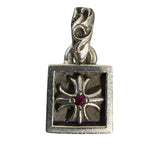 Chrome Hearts CH Plus Ruby Framed Pendant - Lightly Used