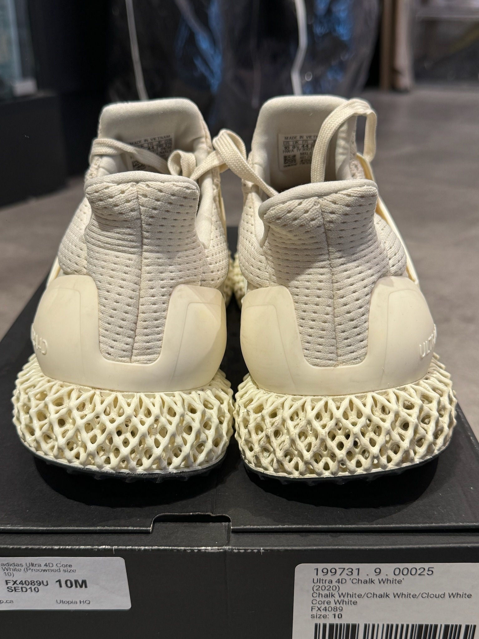 adidas Ultra 4D Core White - Pre-Owned Size 10