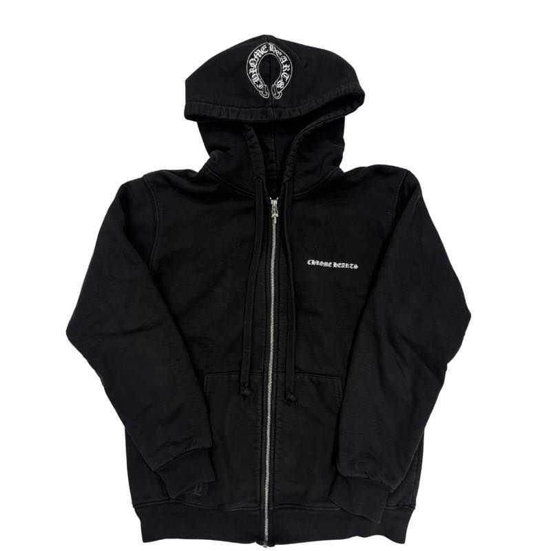 Chrome Hearts Malibu Exclusive Thermal Zip-Up Hoodie Black - Pre-Owned Size M