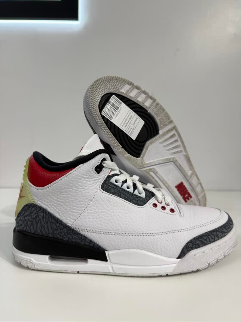 Jordan 3 Retro SE Fire Red Denim (2020) - Pre-Owned Size 8 (No original box)