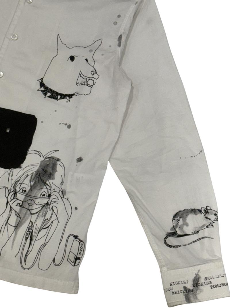 Enfants Riches Deprimes Sketched L/S Shirt White - Pre-Owned Size L