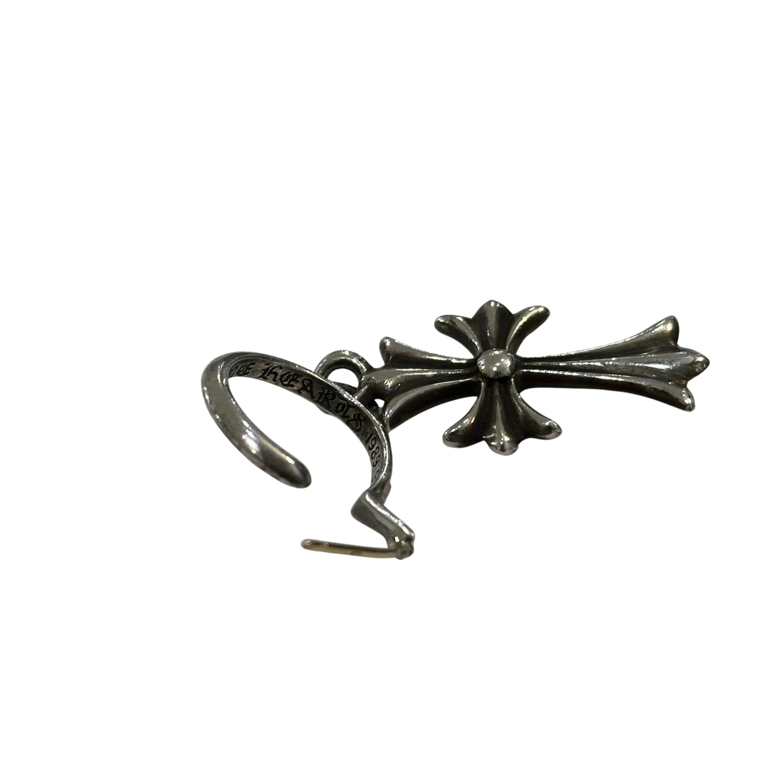 Chrome Hearts Tiny CH Cross Hoop Earring (Preowned) - Pre-Owned