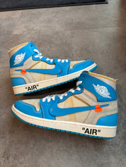 Jordan 1 Retro High Off-White University Blue (Preowned Size 9 NB)