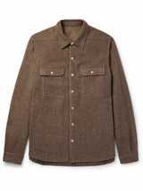 Rick Owens Outershirt Lodenette Wool Fawn