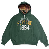 Supreme MM6 Maison Margiela Zip Up Hooded Sweatshirt Dark Green - Lightly Used Size L