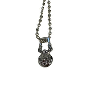 Chrome Hearts Rhodium Crossball Necklace With 28 Inch Ball Chain - Pre Owned