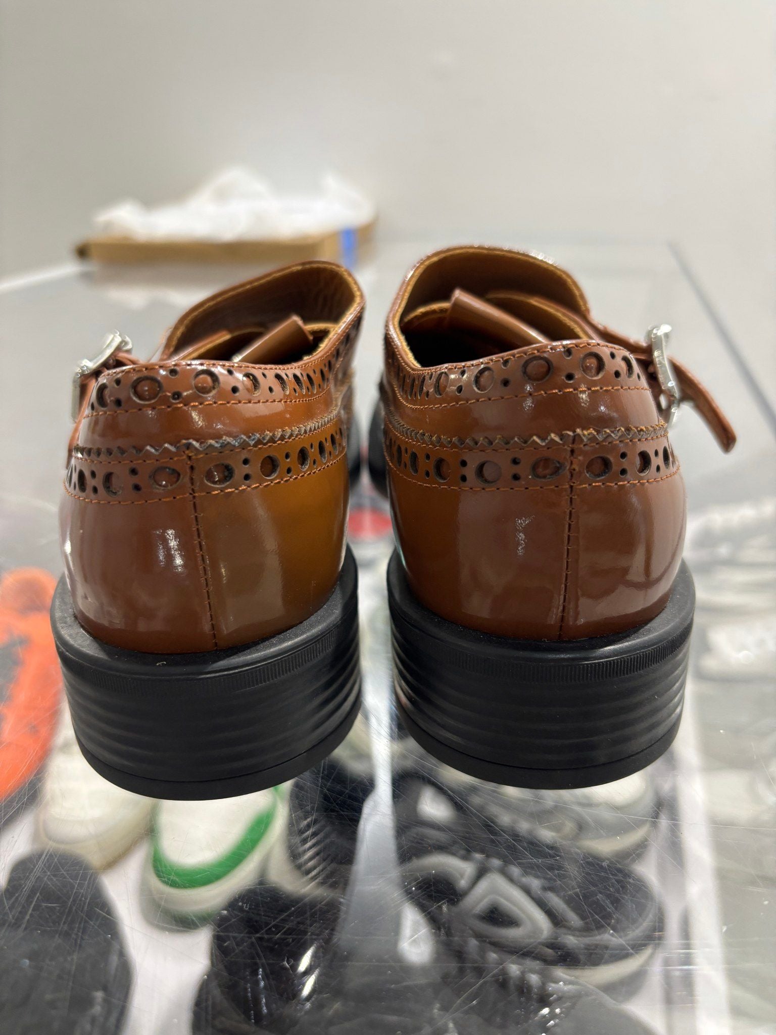 Miu Miu x Church's Leather Brogue Shoes - Pre-Owned size 6 (No Original Box)