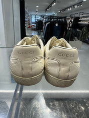 Gucci Ace GG Embossed Cream Sneakers - Lightly Pre-Owned Size 11